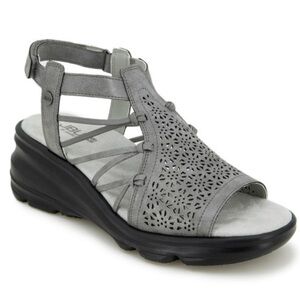 JBU Women's Charcoal Strappy Sandals